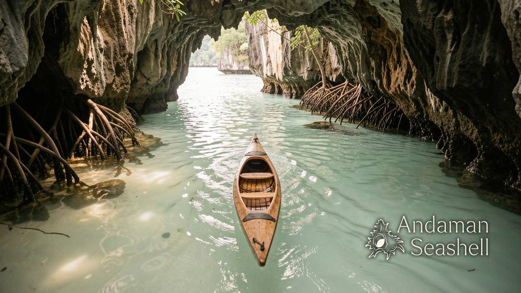 Limestone karst in Phang Nga Bay during green season