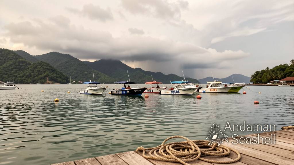 เรือใบหลายลำรวมตัวในอ่าวฉลองท่ามกลางแสงนุ่มของฤดูฝน
