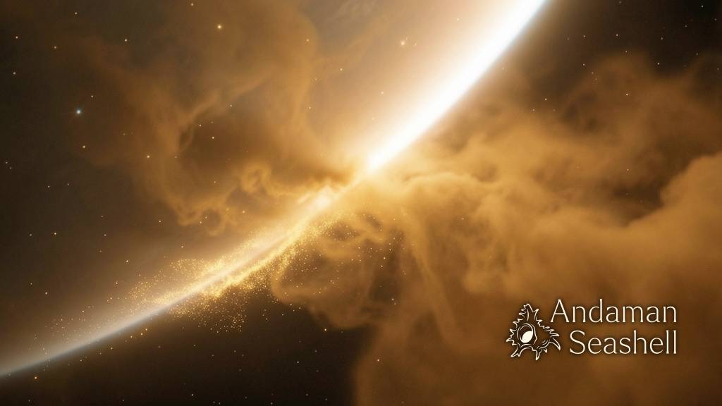 Infrared light glowing through a hazy exoplanet atmosphere
