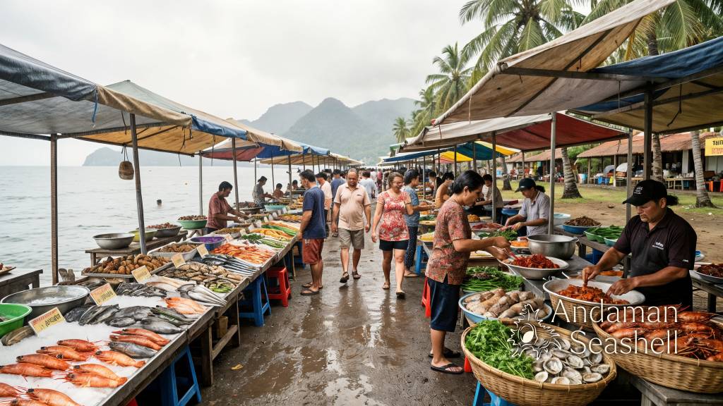 Phuket festival stalls and lobster dishes at sunset