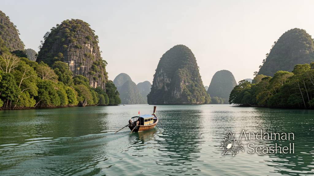 Sunrise view over Samet Nangshe and Phang Nga Bay