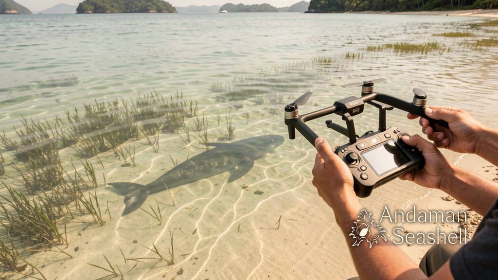 Drone monitoring a shallow seagrass meadow in Tang Khen Bay