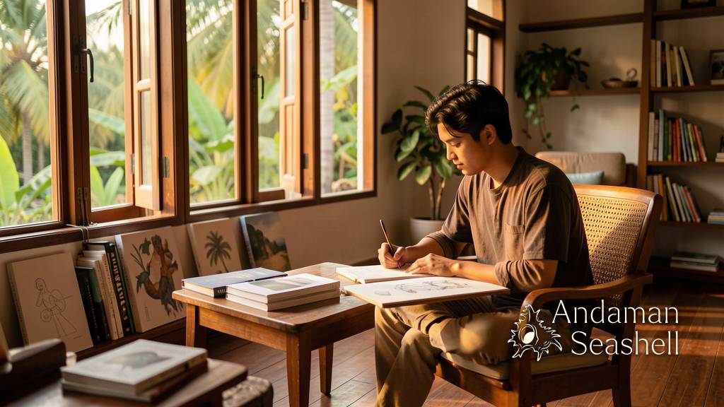 Quiet creative reading corner inside TCDC Phuket