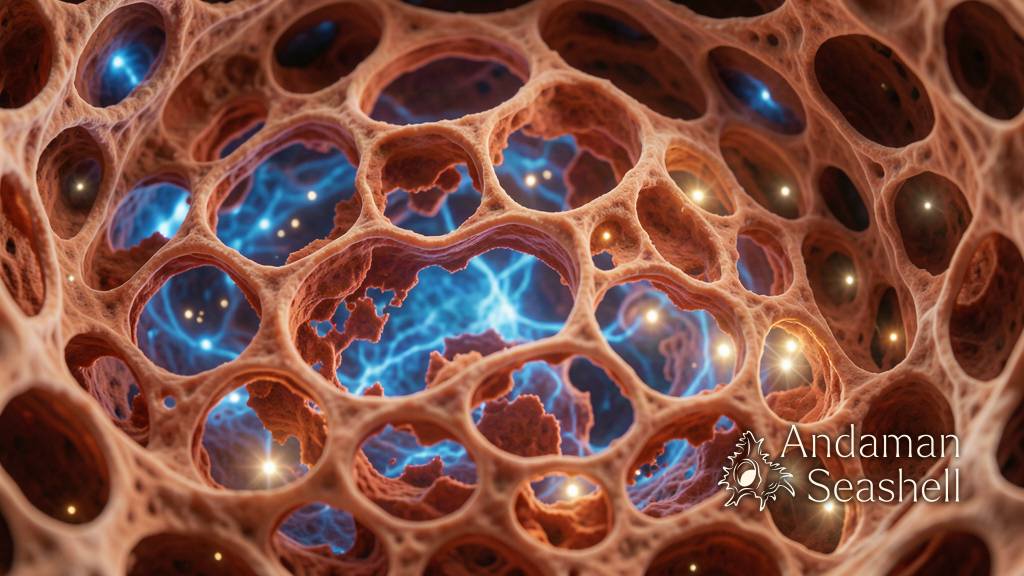 Close view of fragmented gas shells and glowing dust layers inside the Tarantula Nebula
